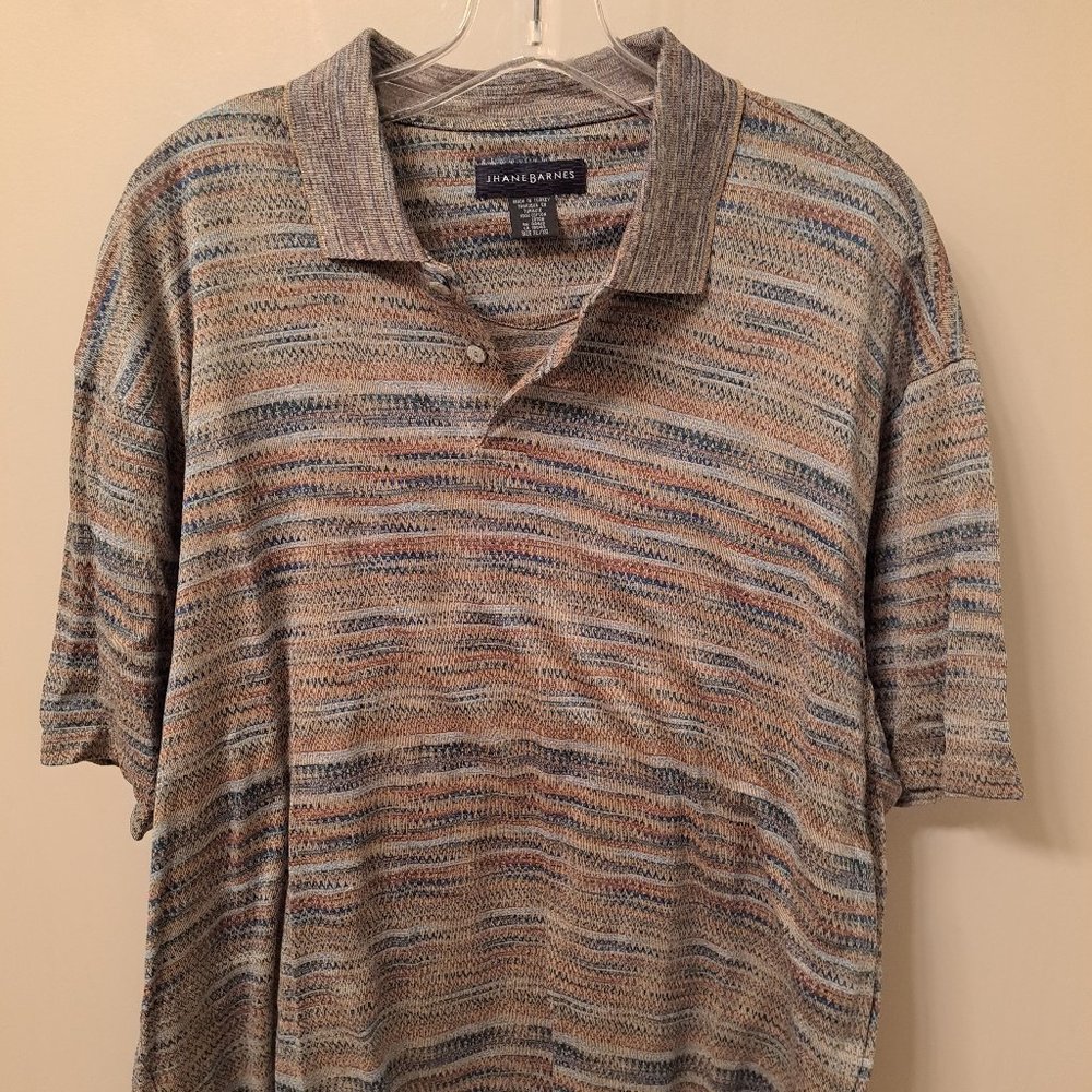 Jhane Barnes Men's Short Sleeve Polo Turkish Cotton X-Large